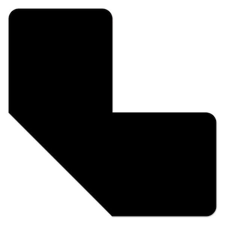 Ergomat DuraStripe Xtreme 6inx6inx3in Half Angle Corners Black, 36PK DSX-C6x6x3-BK-KIT